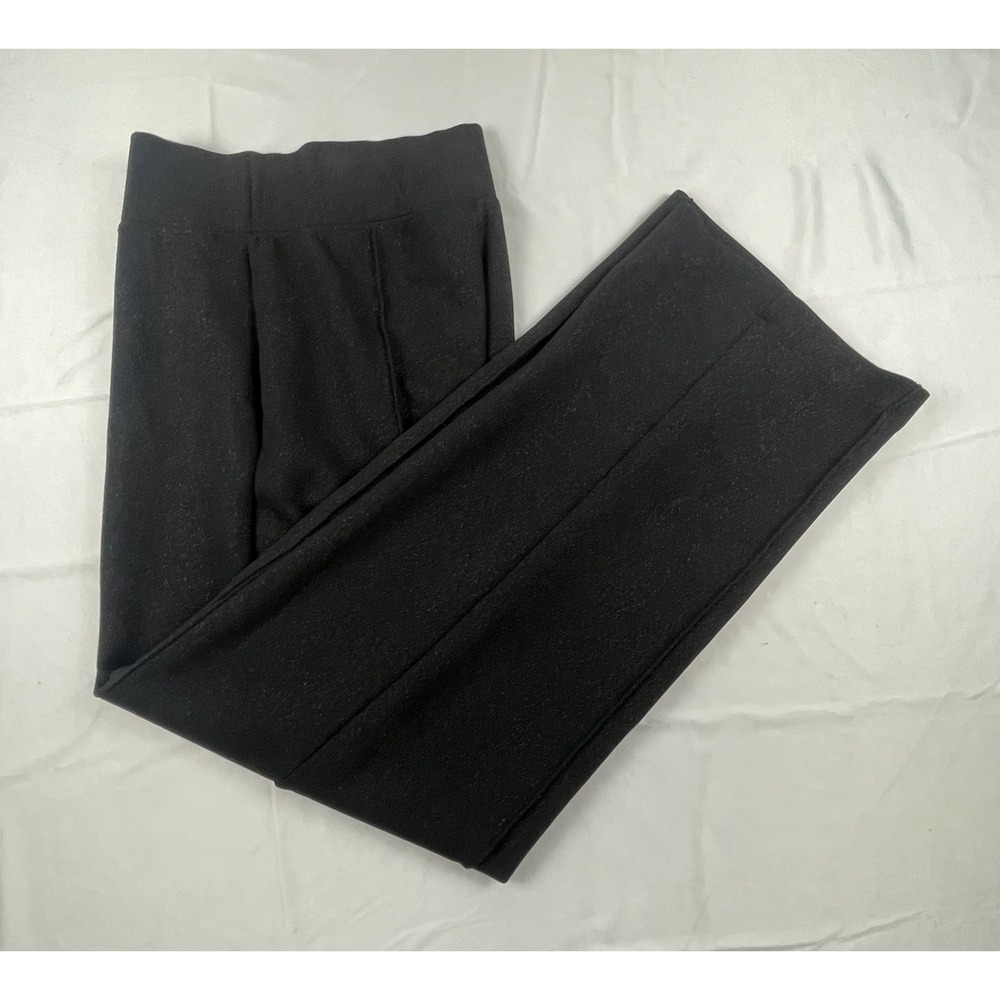 SPANKX Black Glitter Wide Leg High Waisted Pintuck Pants Shimmer Trouser